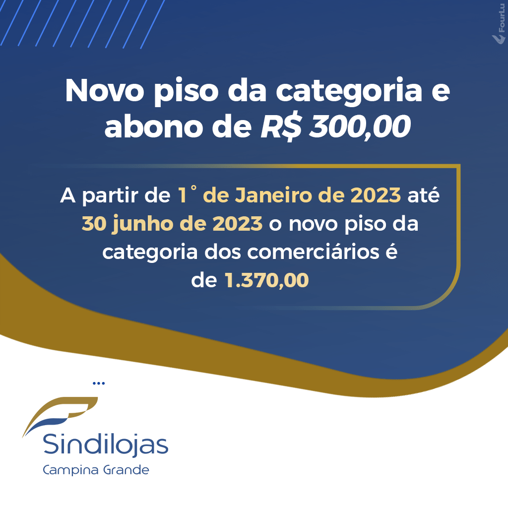 Piso salarial do comércio 2023